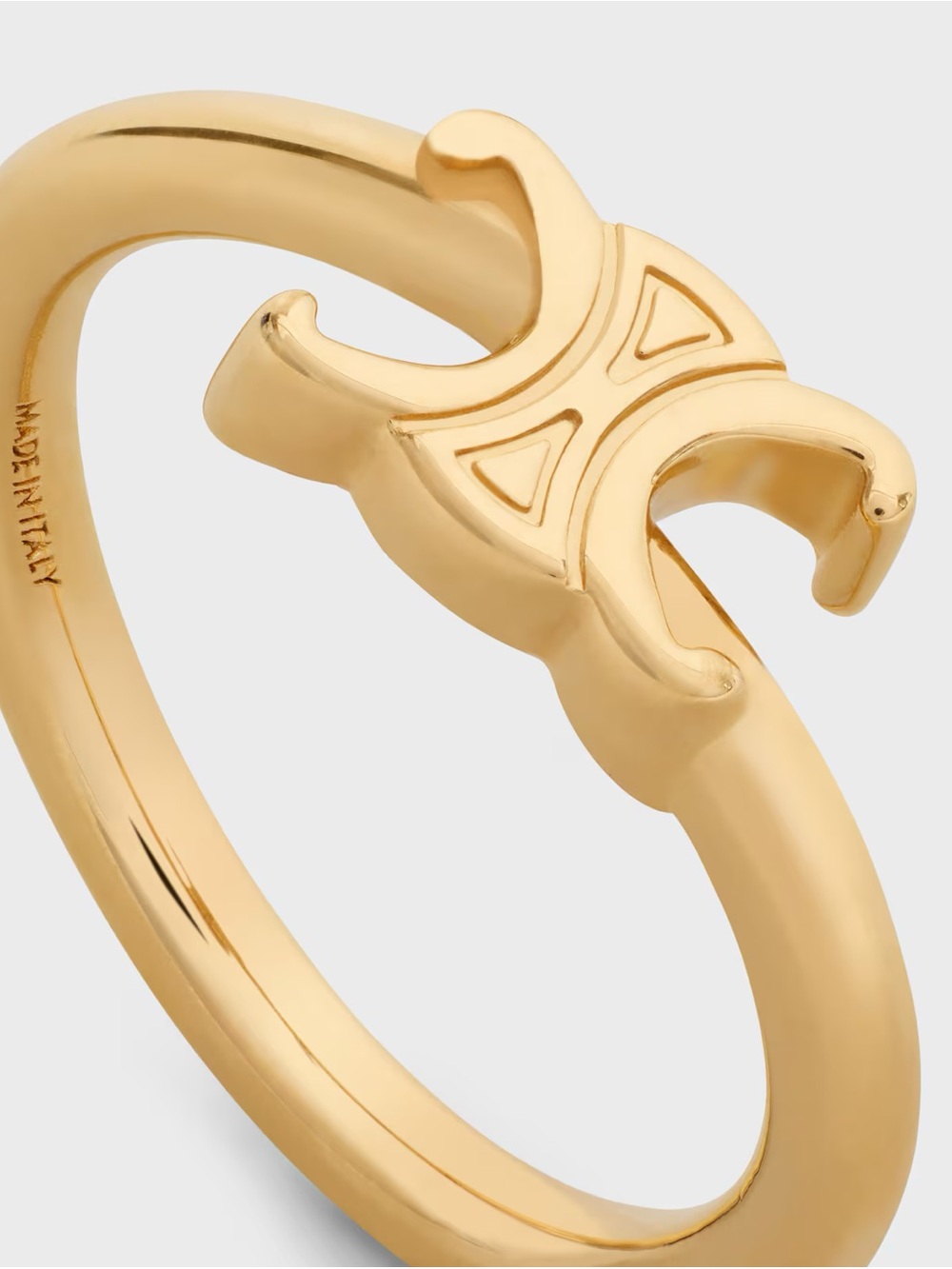 Celine Gold Triomphe Asymmetric Ring